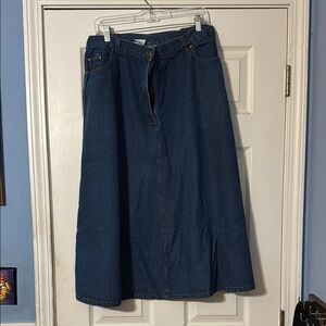 Classic Blue Denim Skirt